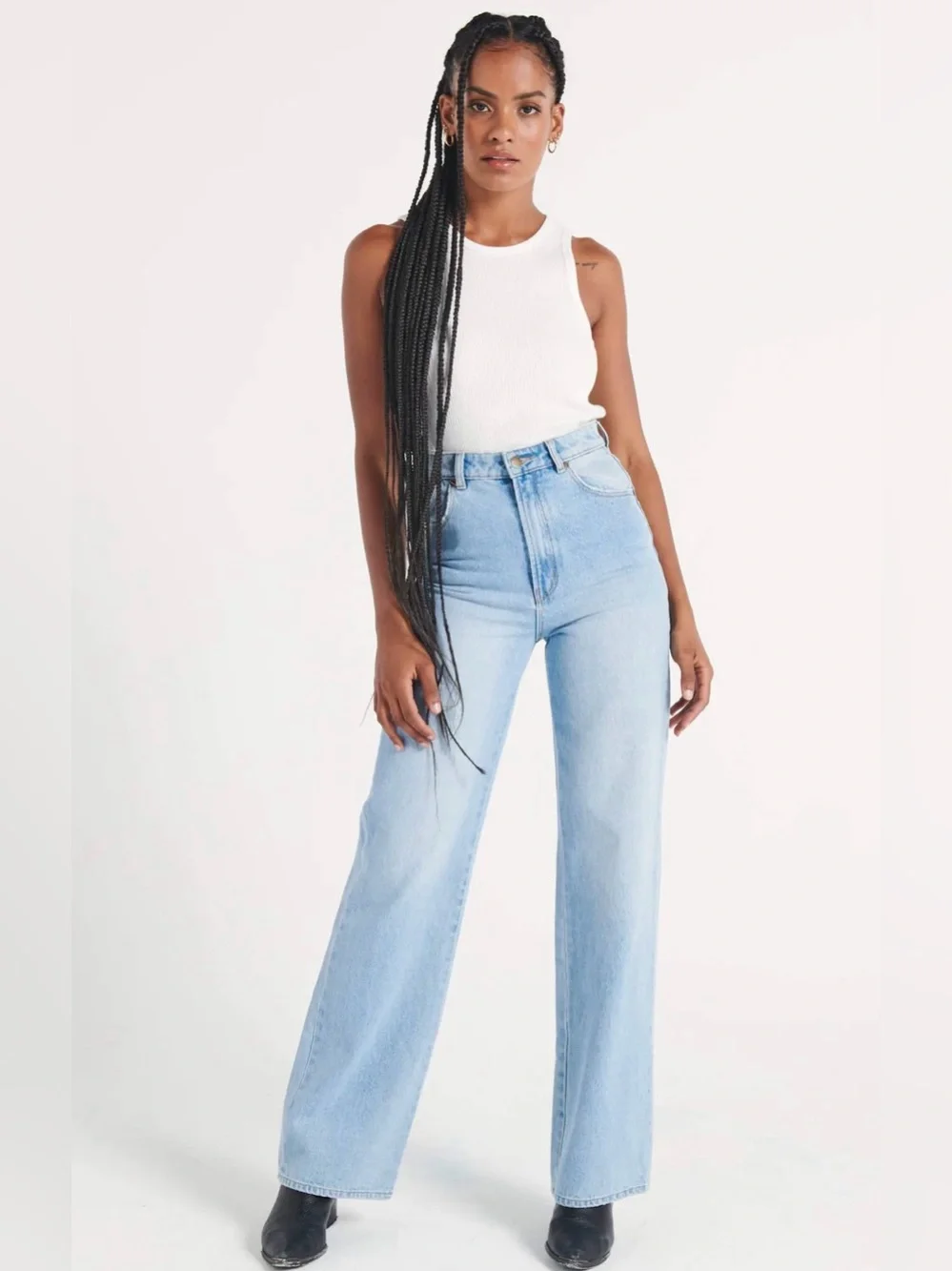 Rolla’s Heidi Jeans Size 24 High Rise Wide Leg Light Wash Denim - Picture 12 of 13